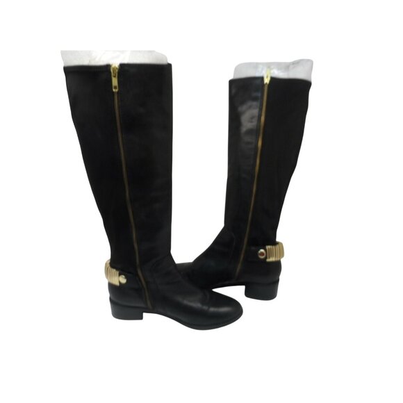 Steve Madden Women's Reggiee Knee-High Riding Boots Black Leather Size 7M - Picture 6 of 8